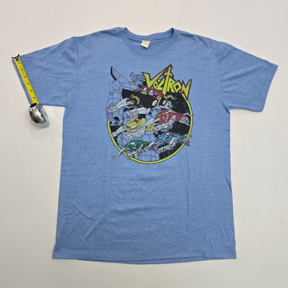 Soft Spun Voltron Vintage Graphic T-Shirt Mens Large Blue Heathered Short Sleeve - Picture 11 of 12